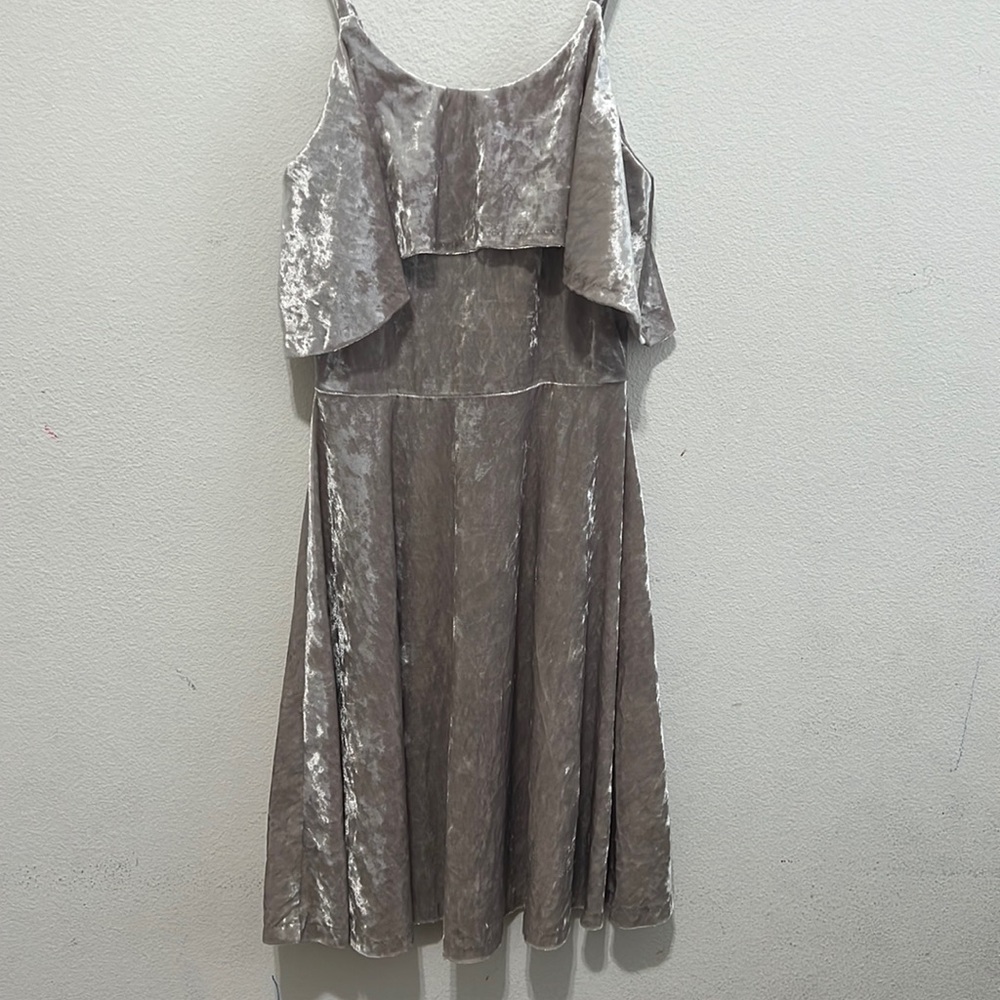 Mini dress in velvet like material